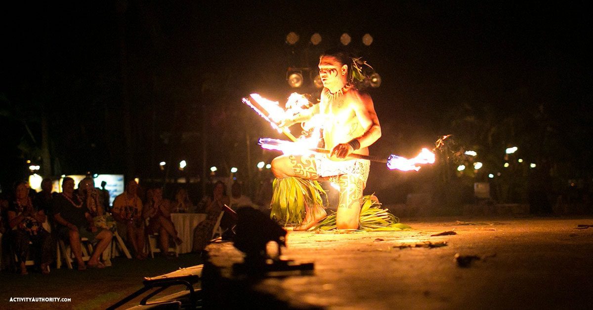 fire dancing at the Grand Wailea