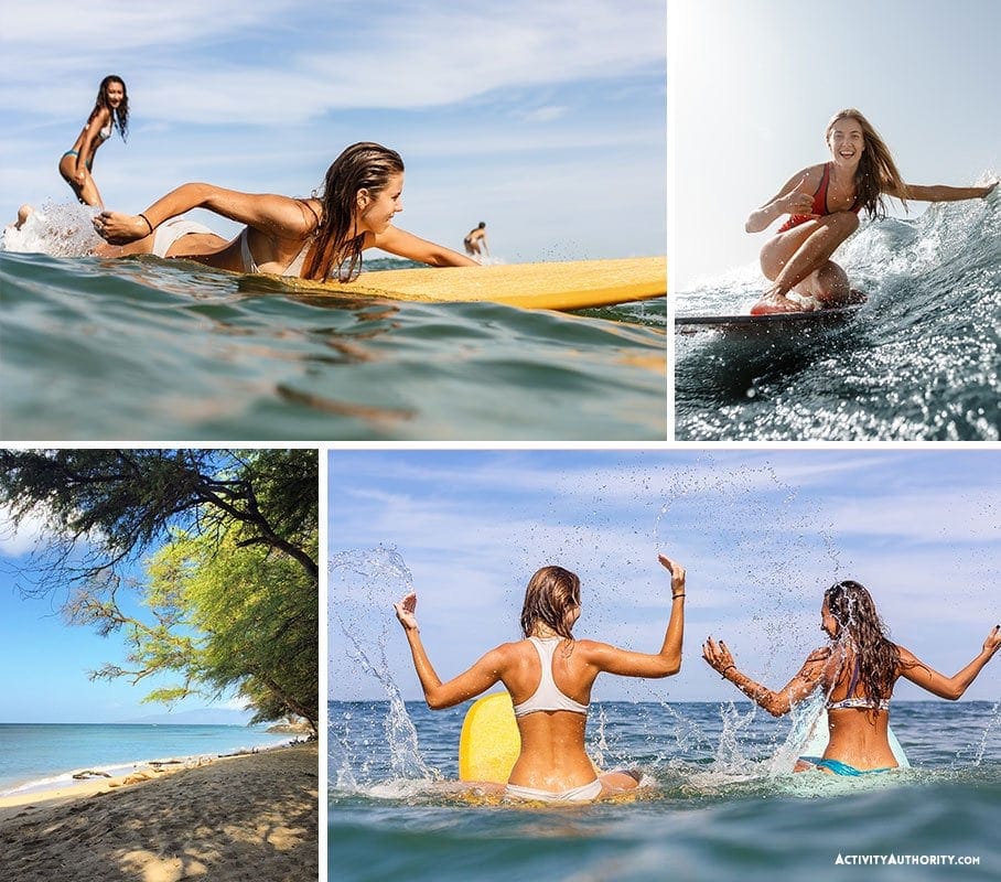 West Maui surf lessons Maui Surfer Girls