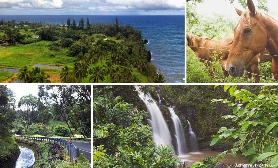 Waikani waterfalls of hana