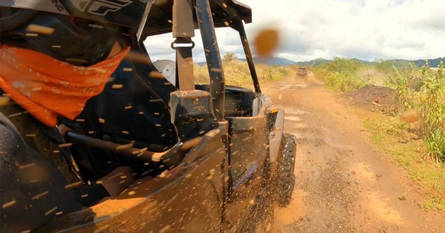 Kauai ATV Tour Slinging Mud